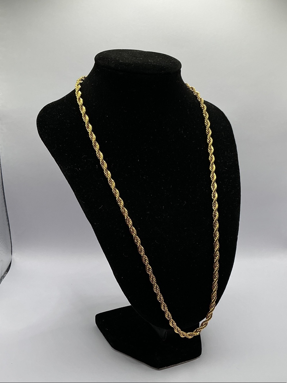 Gold Rope Chain Necklace - 4mm x 20 inch